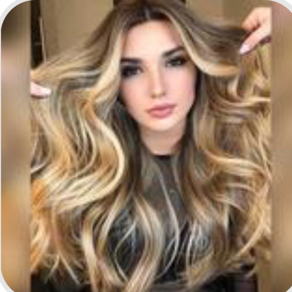Ombré brown and blond wig
